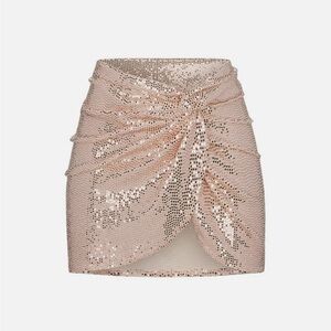 SKIMS SWIM SEQUINS SARONG MINI SKIRT